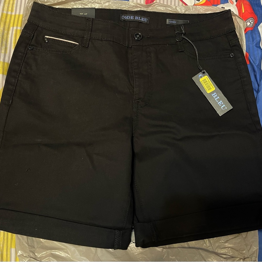 Code Bleu black shorts size 12 petite